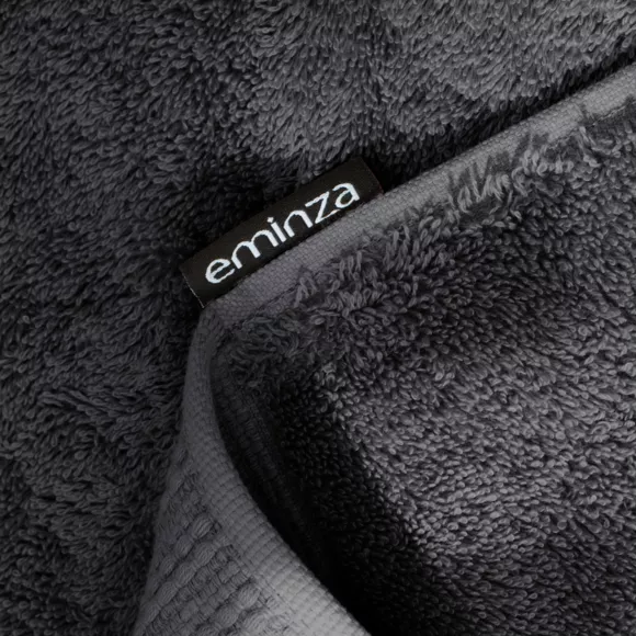 Eminza Tapis De Bain Coton Bio (50 X 70 Cm) Méline Gris Orage