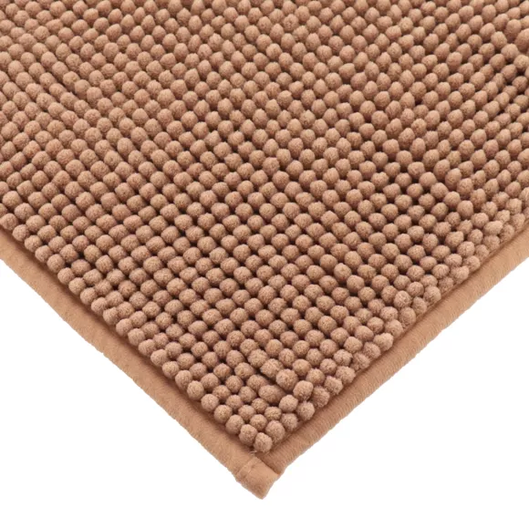 Eminza Tapis De Bain Microfibre (45 X 75 Cm) Boules Cappuccino