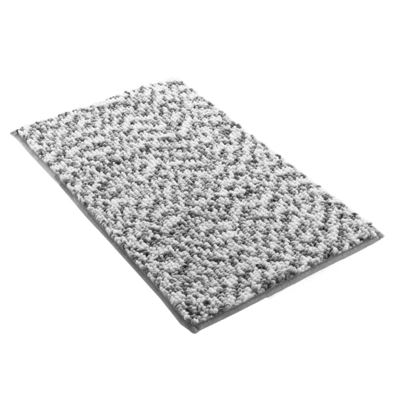Eminza Tapis De Bain Microfibre (45 X 75 Cm) Friza Gris Anthracite