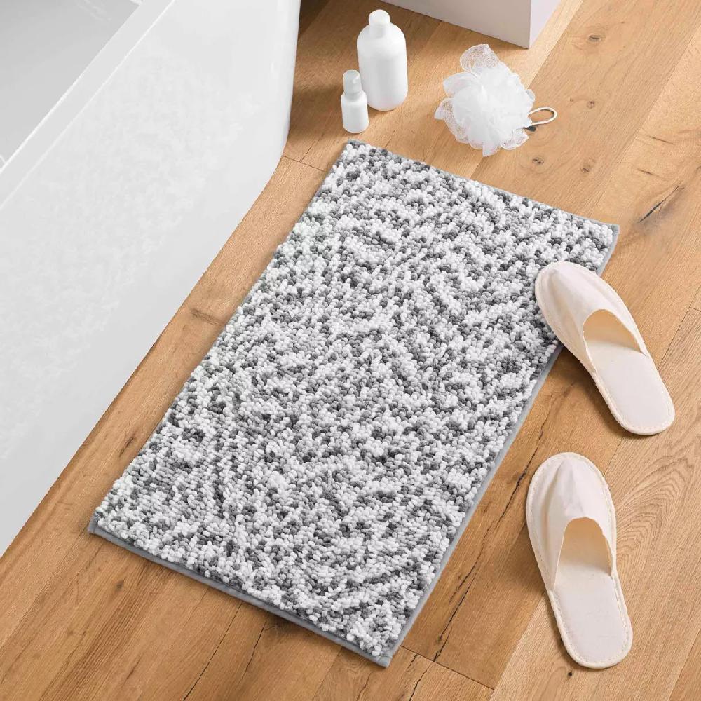 eminza Tapis de bain microfibre (45 x 75 cm) Friza Gris anthracite