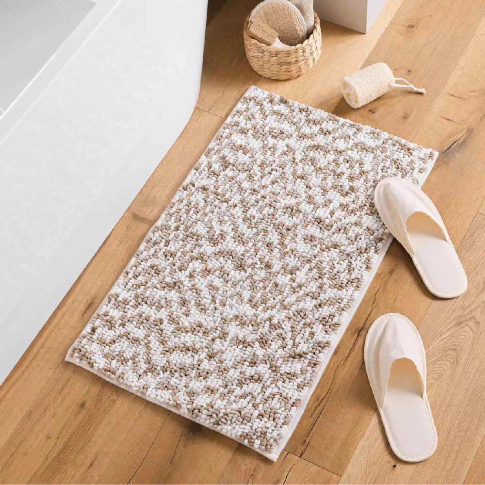 eminza Tapis de bain microfibre (45 x 75 cm) Friza Taupe clair