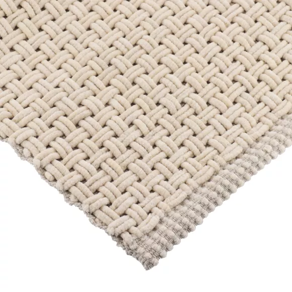 Eminza Tapis De Bain Microfibre (45 X 90 Cm) Maille Beige