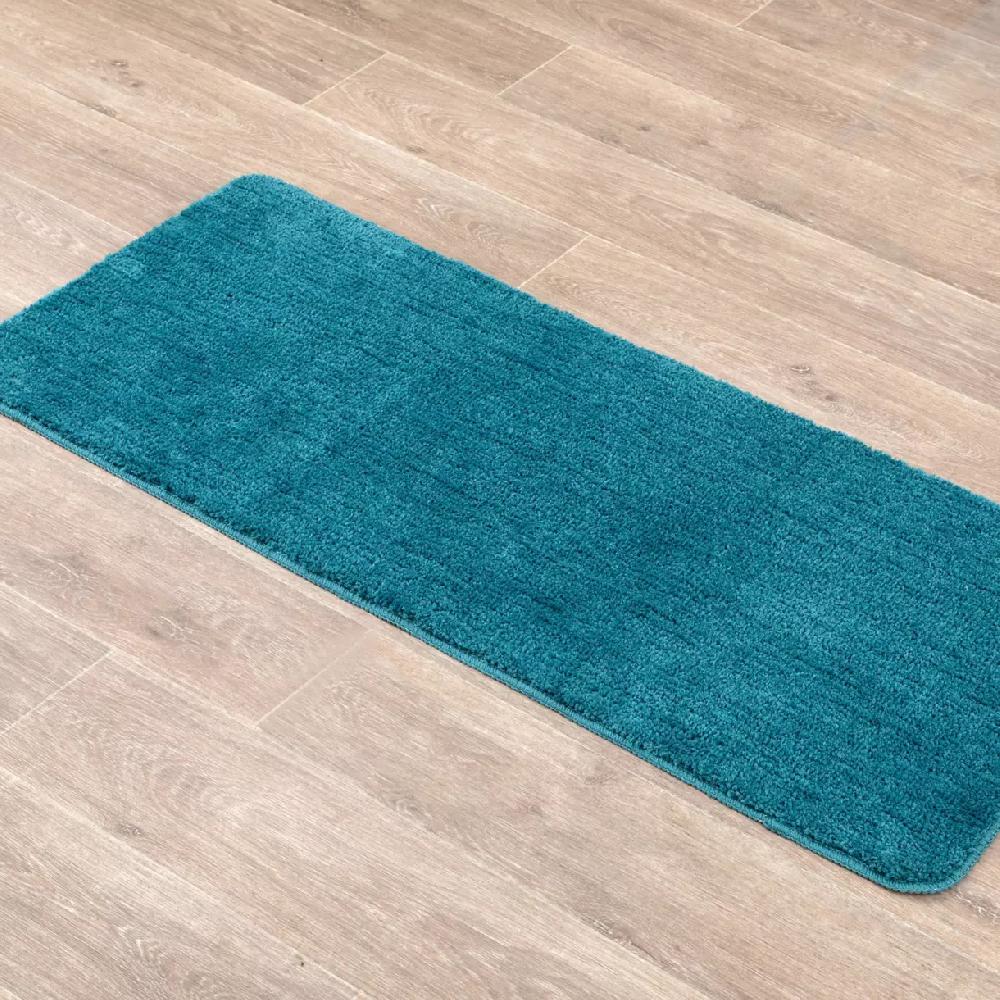 eminza Tapis de bain microfibre (50 x 120 cm) Hiro Bleu canard