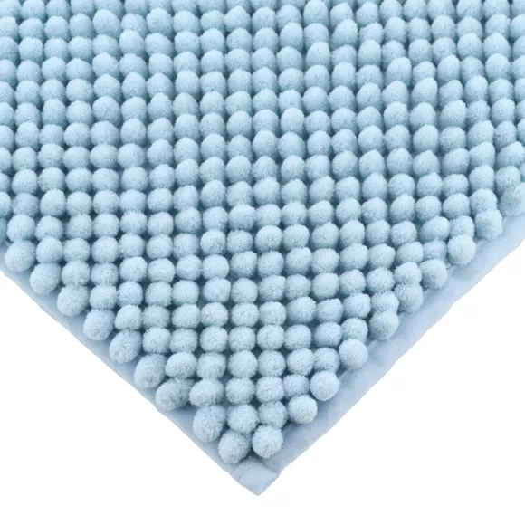 Eminza Tapis De Bain Microfibre (50 X 80 Cm) Boules Bleu Clair