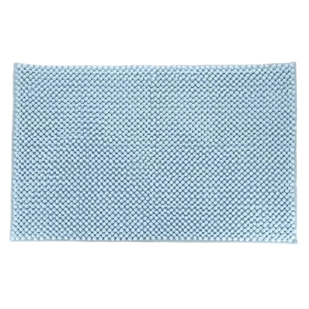 eminza Tapis de bain microfibre (50 x 80 cm) Boules Bleu clair