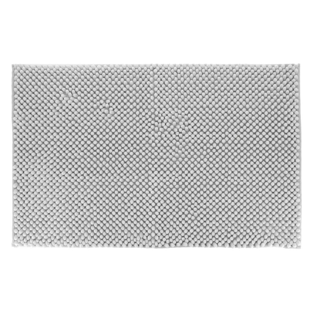eminza Tapis de bain microfibre (50 x 80 cm) Boules Gris Clair