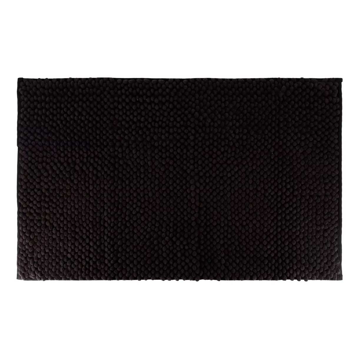 eminza Tapis de bain microfibre (50 x 80 cm) Boules Noir