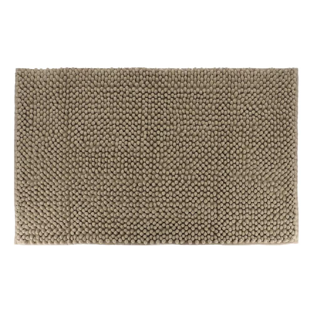 eminza Tapis de bain microfibre (50 x 80 cm) Boules Taupe