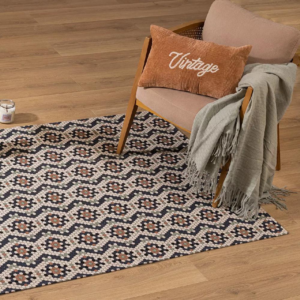 eminza Tapis de salon coton (120 x 170 cm) Mozeka Multicolore