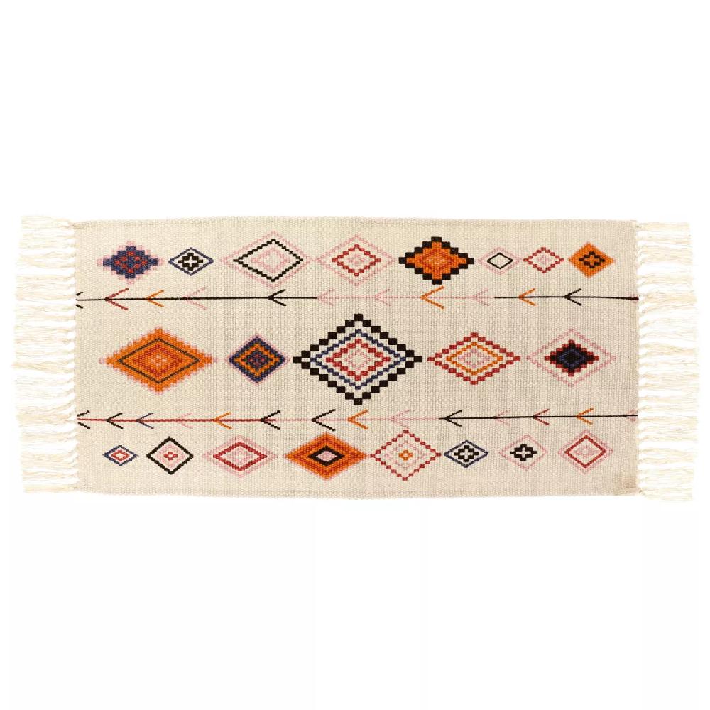 eminza Tapis de salon coton (45 x 90 cm) Tulum Multicolore