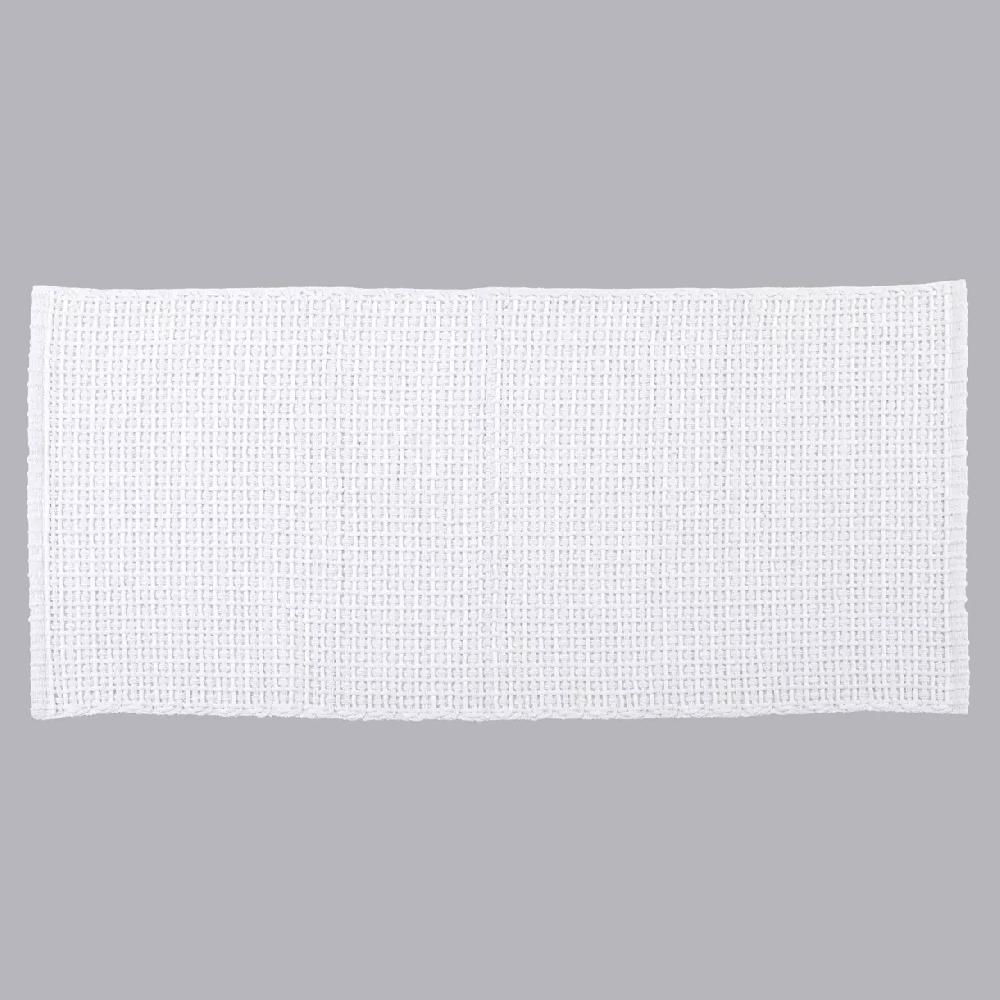 eminza Tapis de salon coton (50 x 120 cm) Mimetisme Blanc