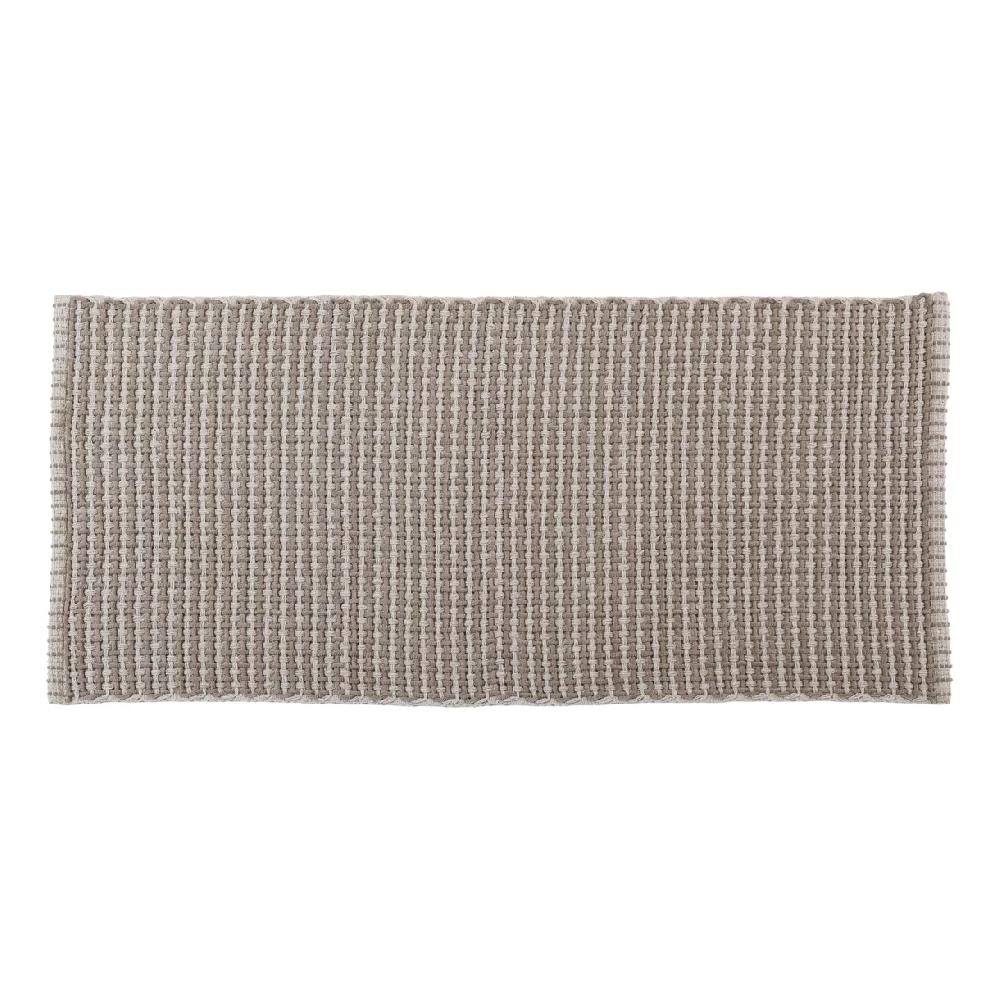 eminza Tapis de salon coton (50 x 120 cm) Mimetisme Taupe