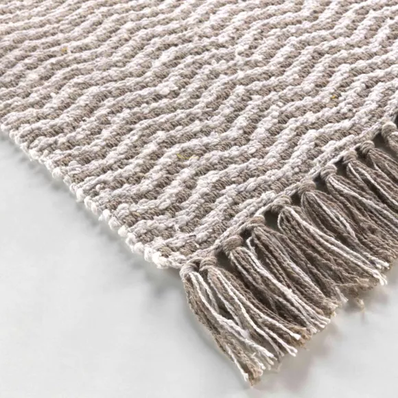 Eminza Tapis De Salon Coton (50 X 80 Cm) Alessia Taupe