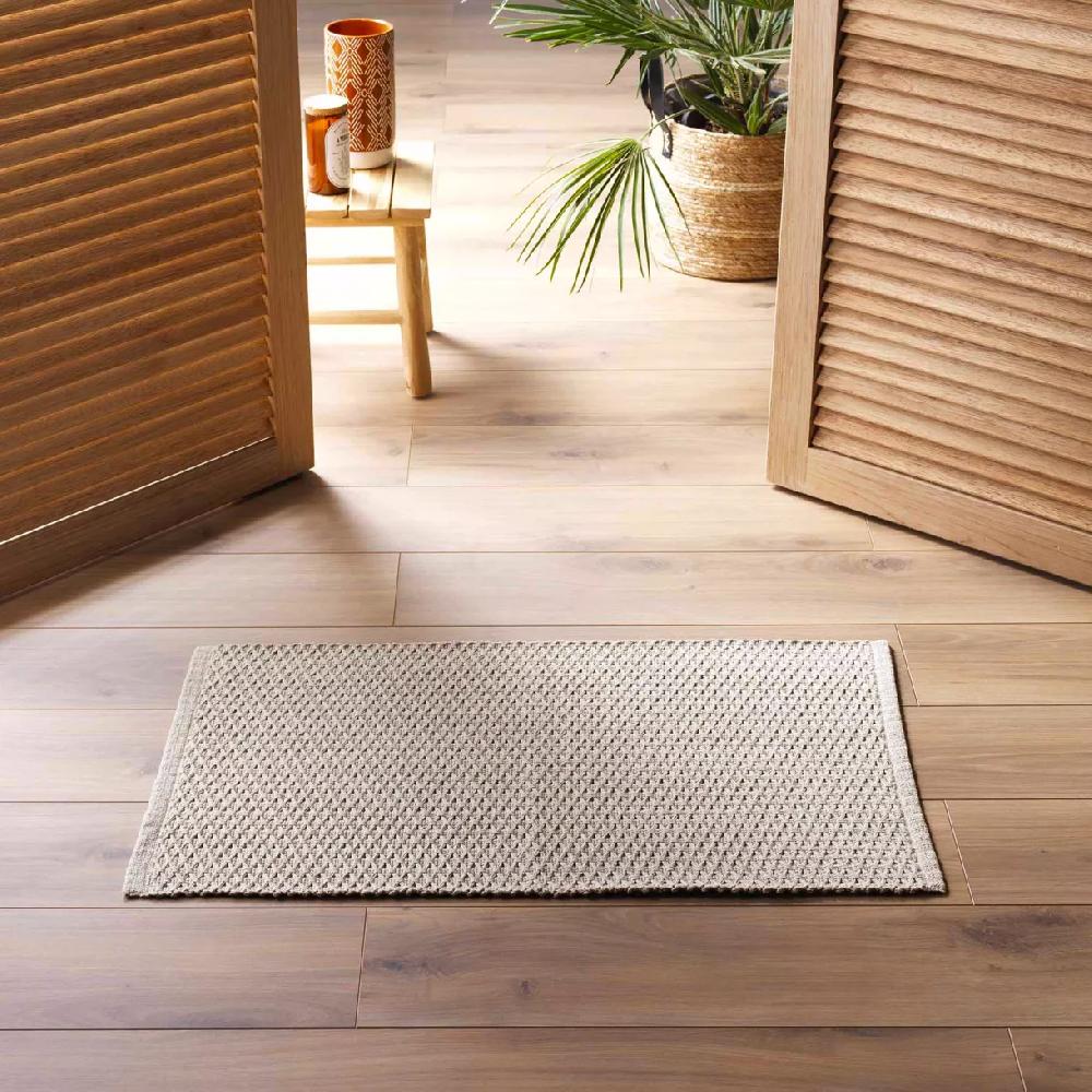 eminza Tapis de salon coton (50 x 80 cm) Alivia Beige