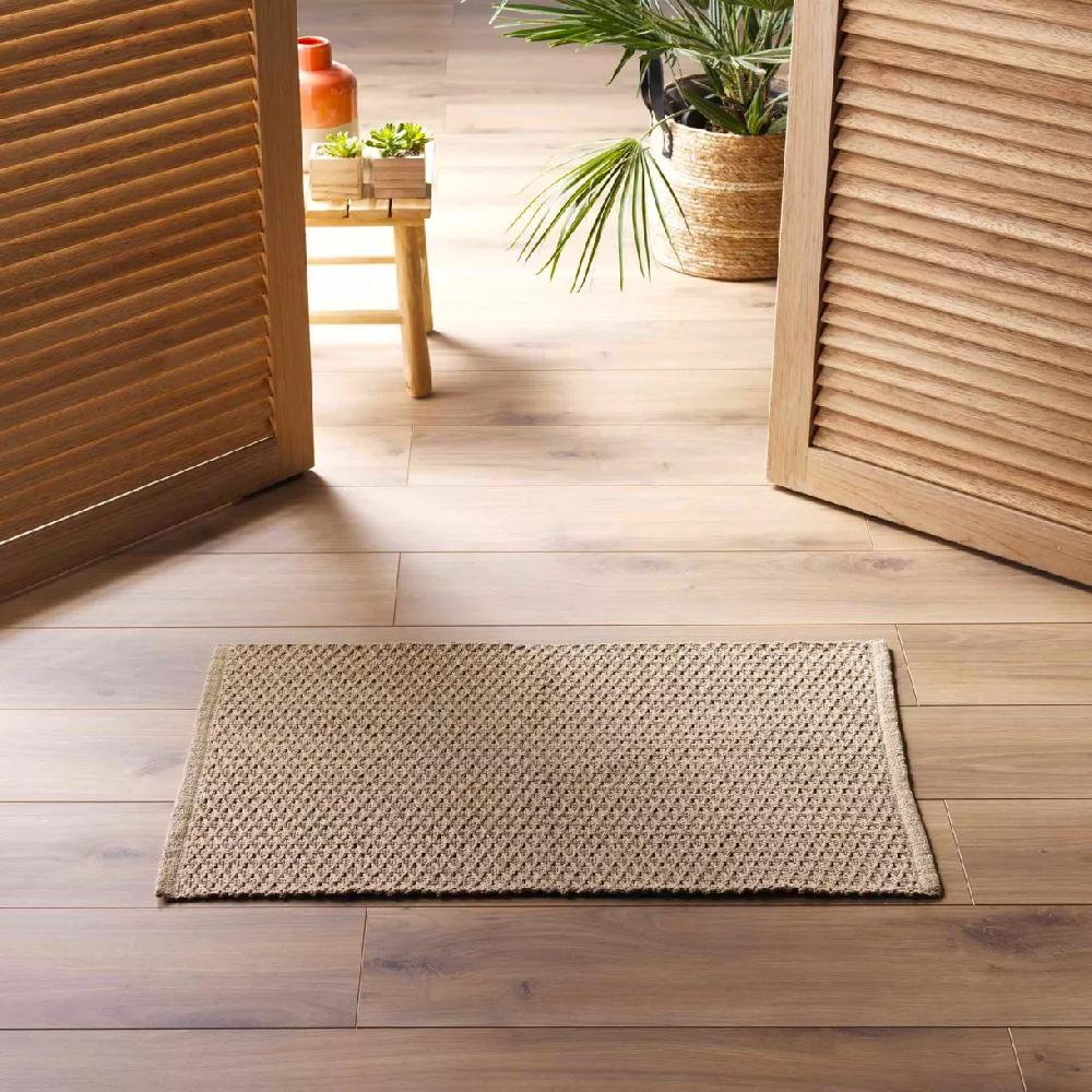 eminza Tapis de salon coton (50 x 80 cm) Alivia Camel