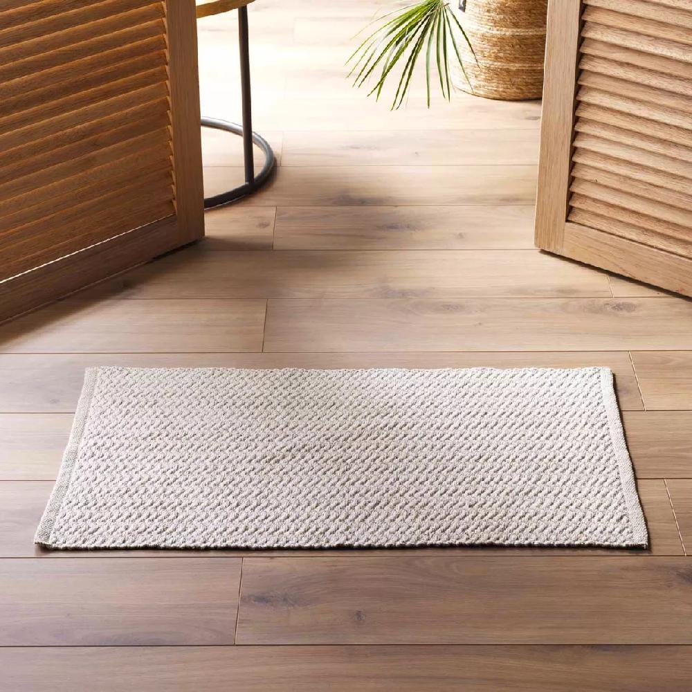 eminza Tapis de salon coton (50 x 80 cm) Flavio Beige