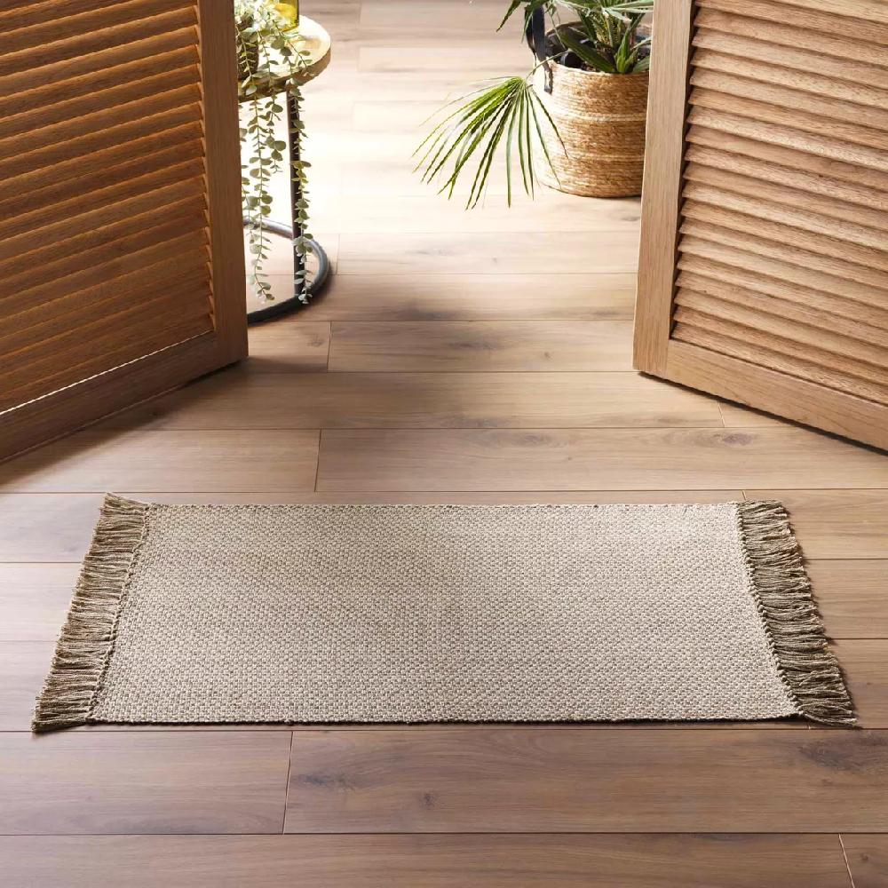 eminza Tapis de salon coton (50 x 80 cm) Pietro Marron