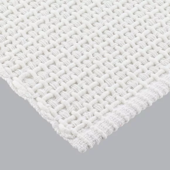 Eminza Tapis De Salon Coton (50 X 90 Cm) Mimetisme Blanc