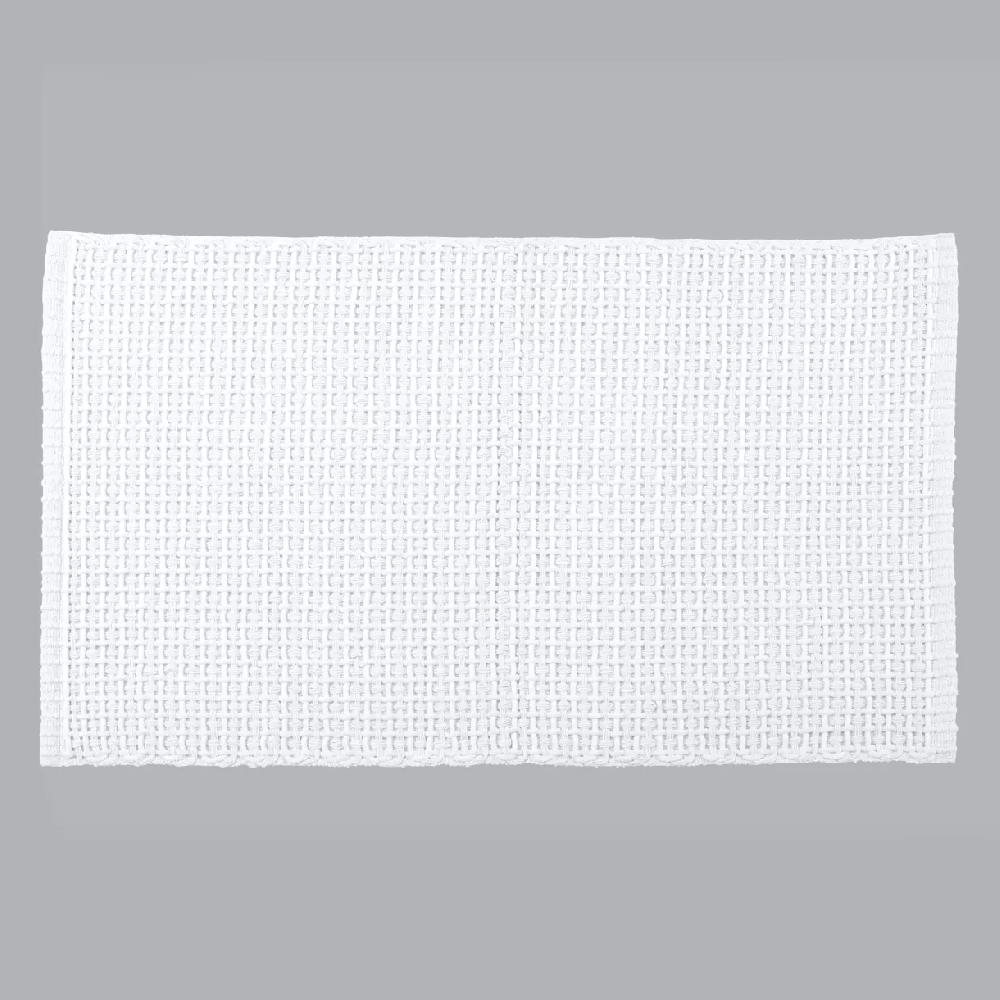 eminza Tapis de salon coton (50 x 90 cm) Mimetisme Blanc