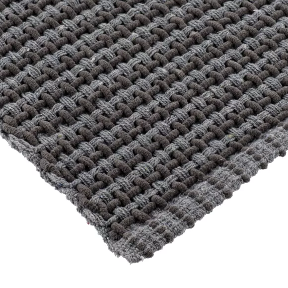Eminza Tapis De Salon Coton (50 X 90 Cm) Mimetisme Gris Clair