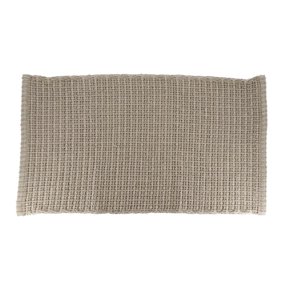 eminza Tapis de salon coton (50 x 90 cm) Mimetisme Taupe