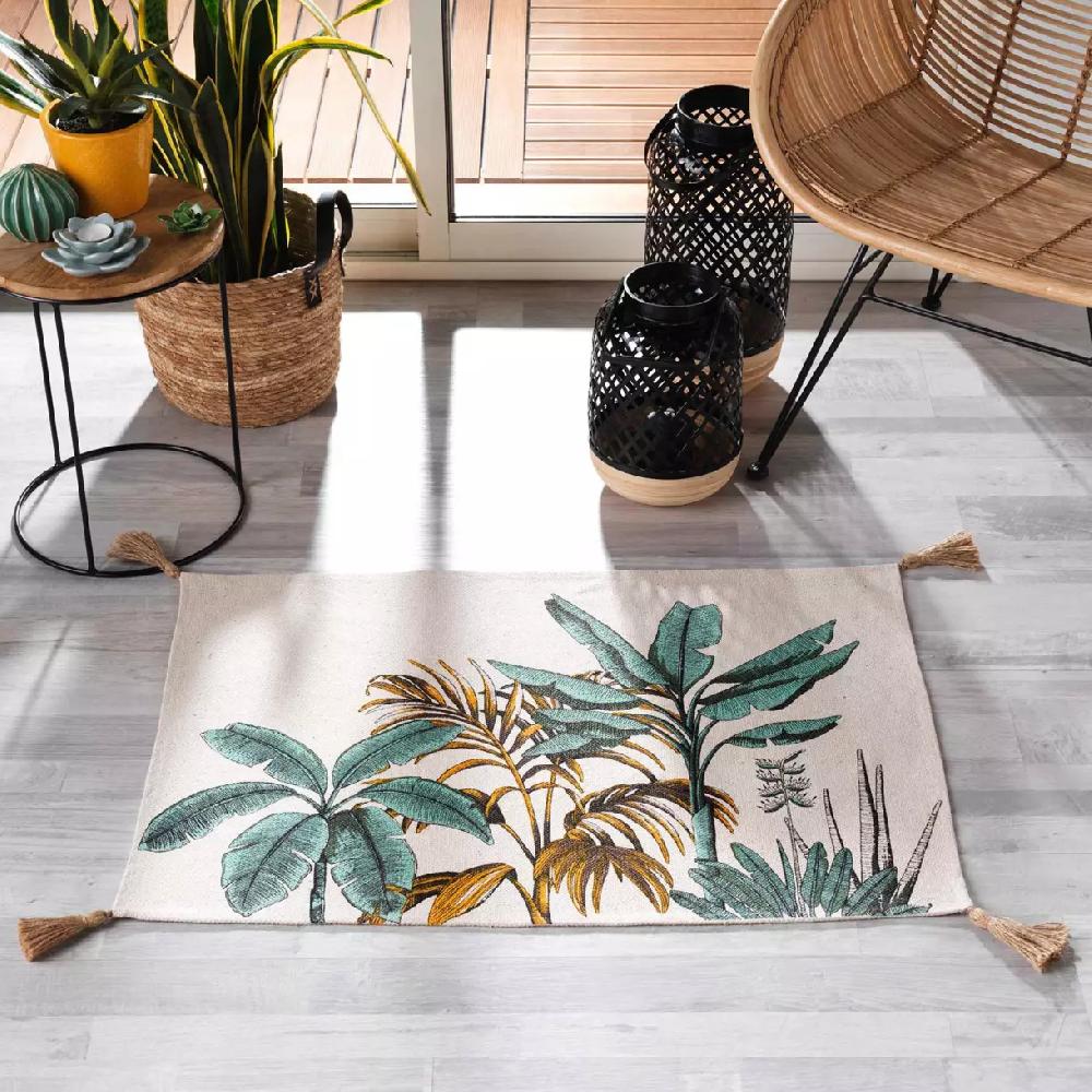 eminza Tapis de salon coton (60 x 90 cm) Balinesia Vert