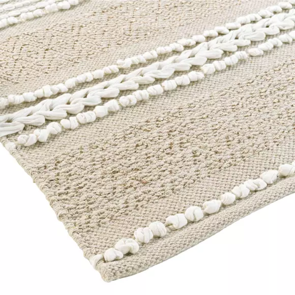 Eminza Tapis De Salon Coton (60 X 90 Cm) Blanca Beige