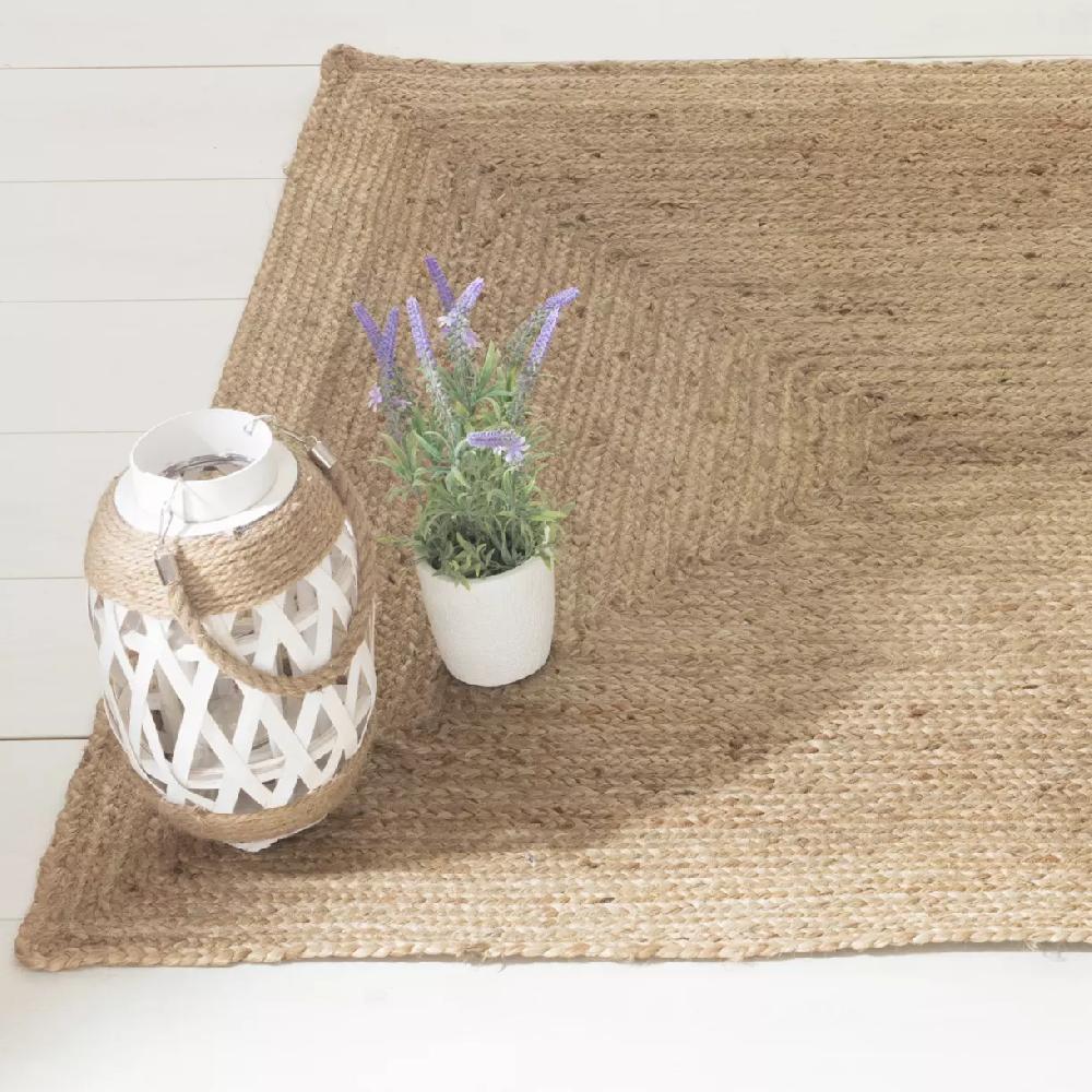 eminza Tapis de salon jute (120 x 170 cm) Louna Beige naturel