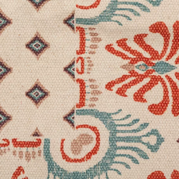 Eminza Tapis De Salon Rectangulaire Coton (170 X 120 Cm) Ikat Multicolore