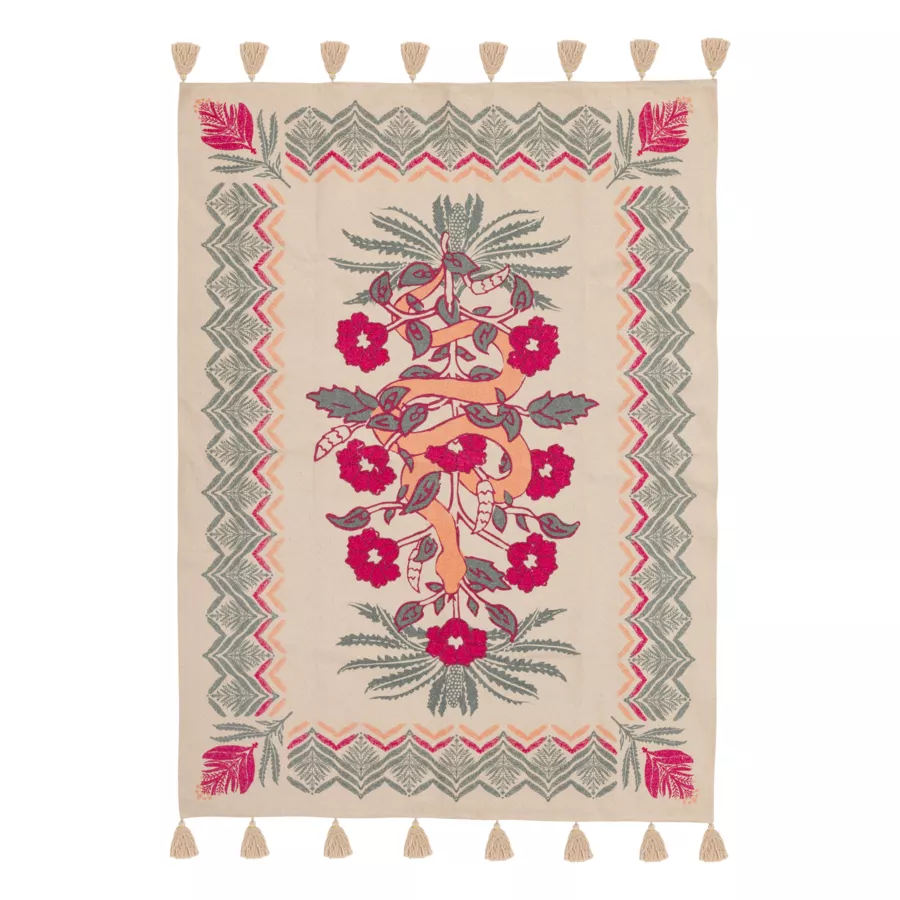Eminza Tapis De Salon Rectangulaire Coton (170 X 120 Cm) Wild Multicolore