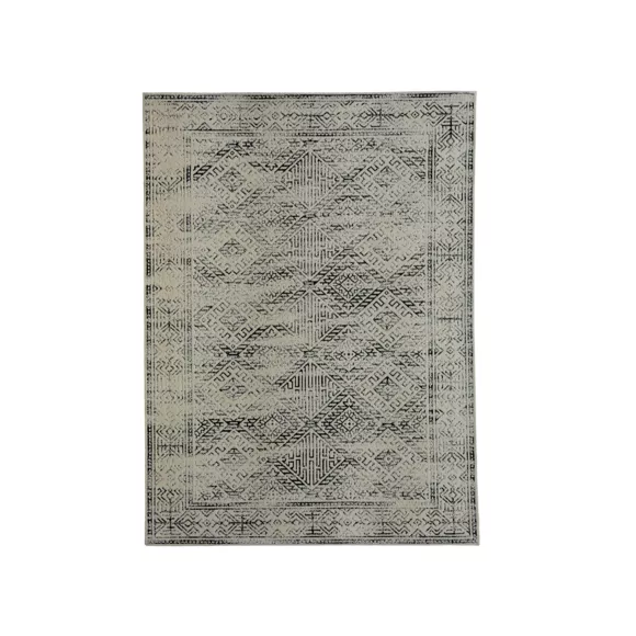 Eminza Tapis De Salon Rectangulaire Jacquard (140 X 200 Cm) Zahra Noir