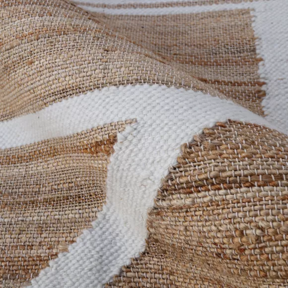 Eminza Tapis De Salon Rectangulaire Jute (140 X 200 Cm) Paris Beige