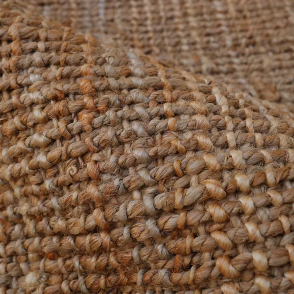 Eminza Tapis De Salon Rectangulaire Jute Tissée Main (140 X 200 Cm) Yuto Marron