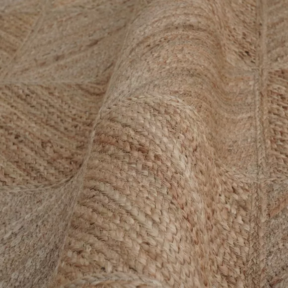 Eminza Tapis De Salon Rectangulaire Jute Tissée Main (140 X 200 Cm) Anaya Marron