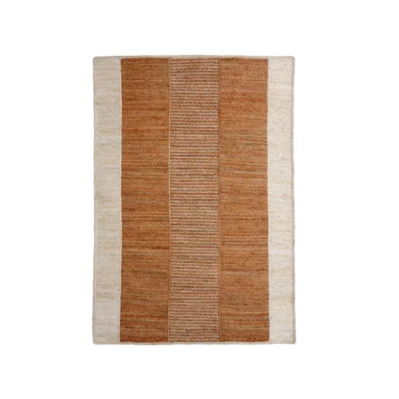 Eminza Tapis De Salon Rectangulaire Jute Tissée Main (140 X 200 Cm) Hudson Marron