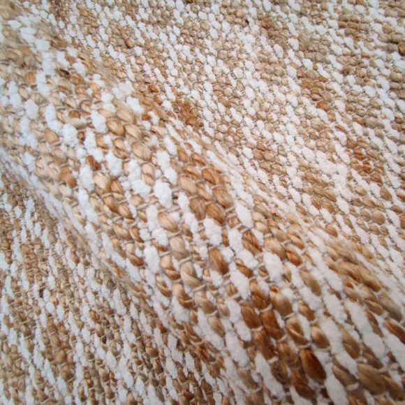 Eminza Tapis De Salon Rectangulaire Jute Tissée Main (140 X 200 Cm) Yuki Marron