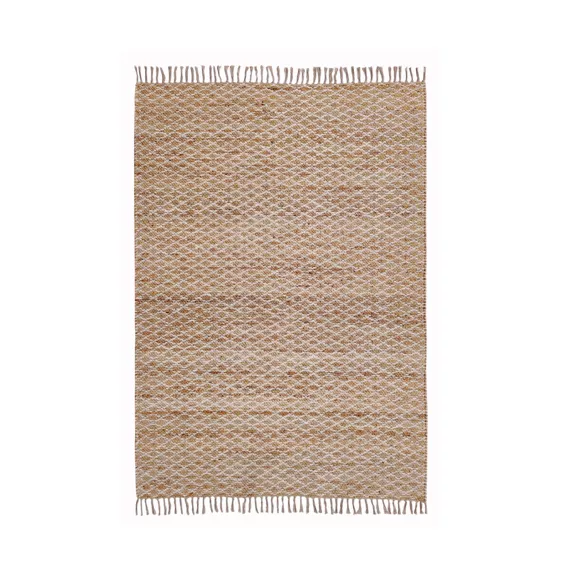 Eminza Tapis De Salon Rectangulaire Jute Tissée Main (140 X 200 Cm) Yuki Marron