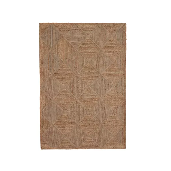 Eminza Tapis De Salon Rectangulaire Jute Tissée Main (160 X 230 Cm) Anaya Marron
