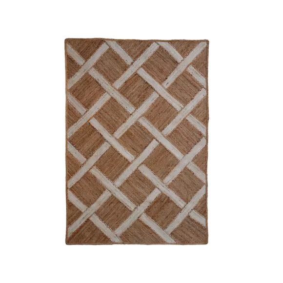 Eminza Tapis De Salon Rectangulaire Jute Tissée Main (160 X 230 Cm) Akira Marron