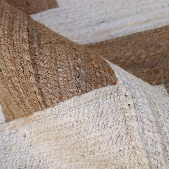 Eminza Tapis De Salon Rectangulaire Jute Tissée Main (160 X 230 Cm) Anjali Marron