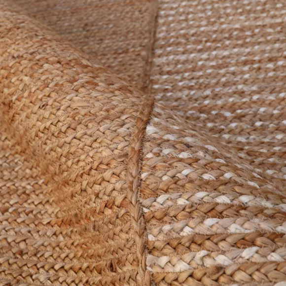 Eminza Tapis De Salon Rectangulaire Jute Tissée Main (160 X 230 Cm) Hudson Marron