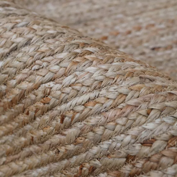 Eminza Tapis De Salon Rectangulaire Jute Tressée Main (140 X 200 Cm) Sunrise Marron