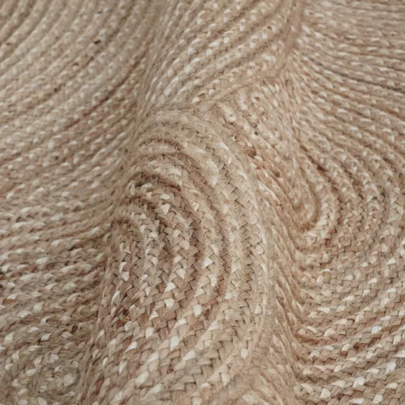 Eminza Tapis De Salon Rectangulaire Jute Tressée Main (160 X 230 Cm) Neha Beige