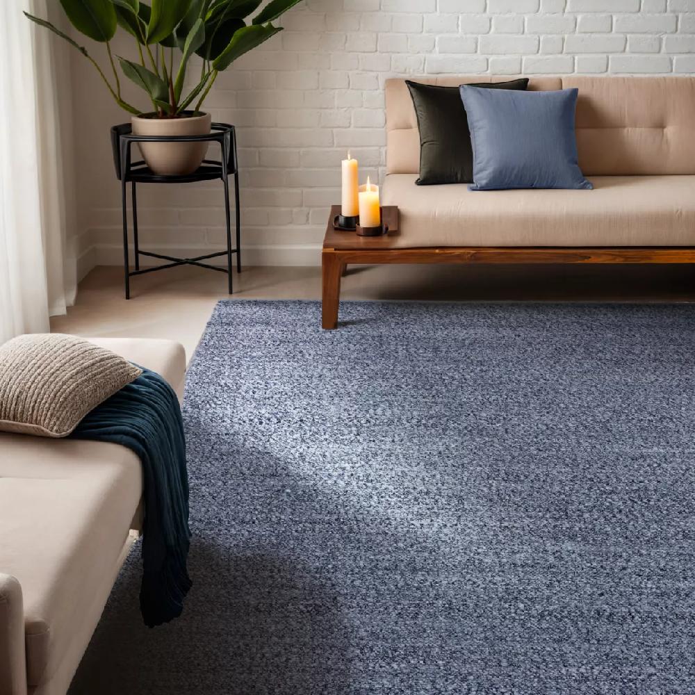 eminza Tapis de salon rectangulaire matière recyclée (140 x 200 cm) Sabana Gris
