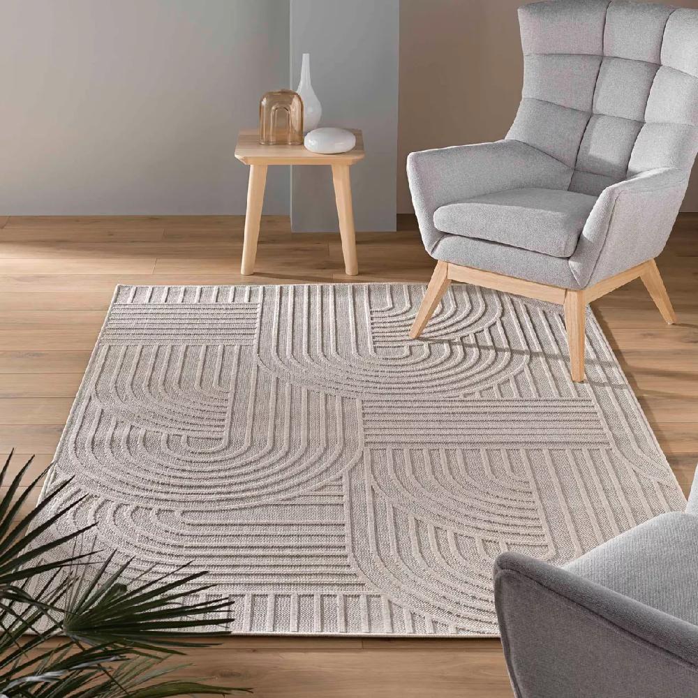 eminza Tapis de salon tissé (160 x 230 cm) Ezio Beige