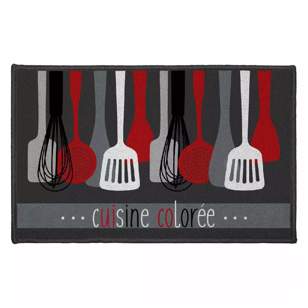 eminza Tapis multi-usage (50 x 80 cm) Cuisinette Rouge