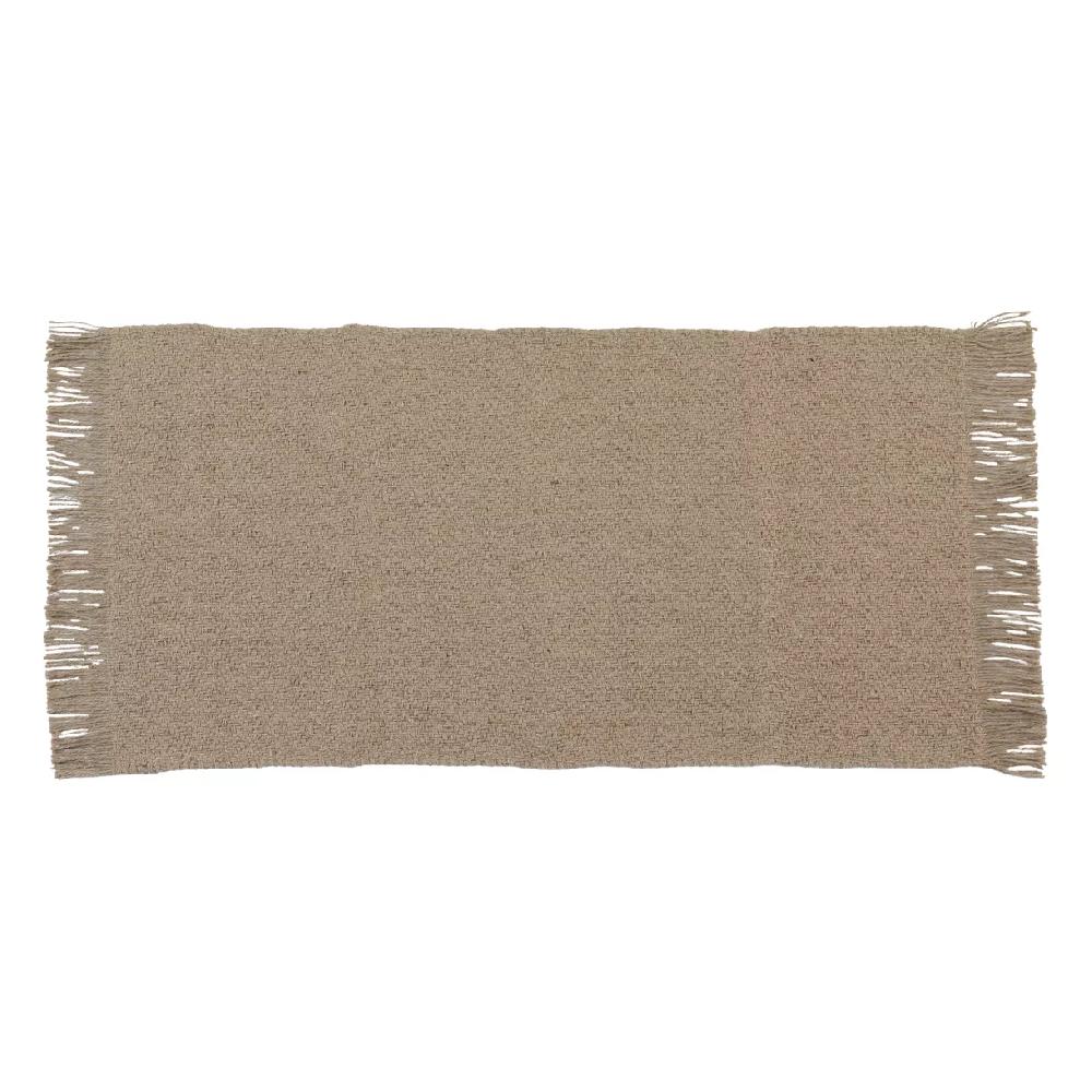 eminza Tapis salon jute et coton (45 x 90 cm) Liam Beige naturel