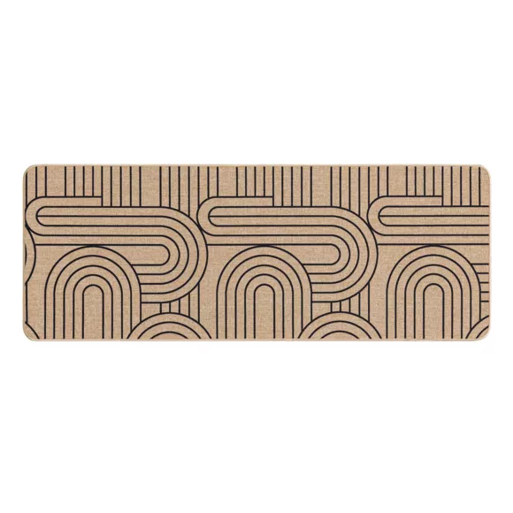 Eminza Tapis Tissé Antidérapant (45 X 120 Cm) Modul Noir