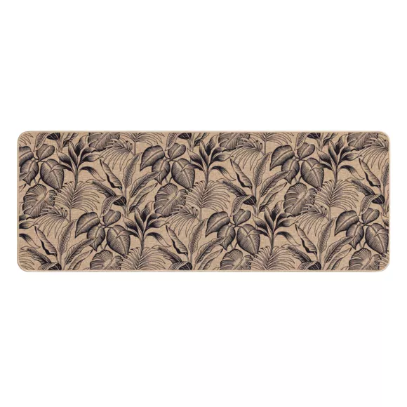 Eminza Tapis Tissé Antidérapant (45 X 120 Cm) Stylis Noir