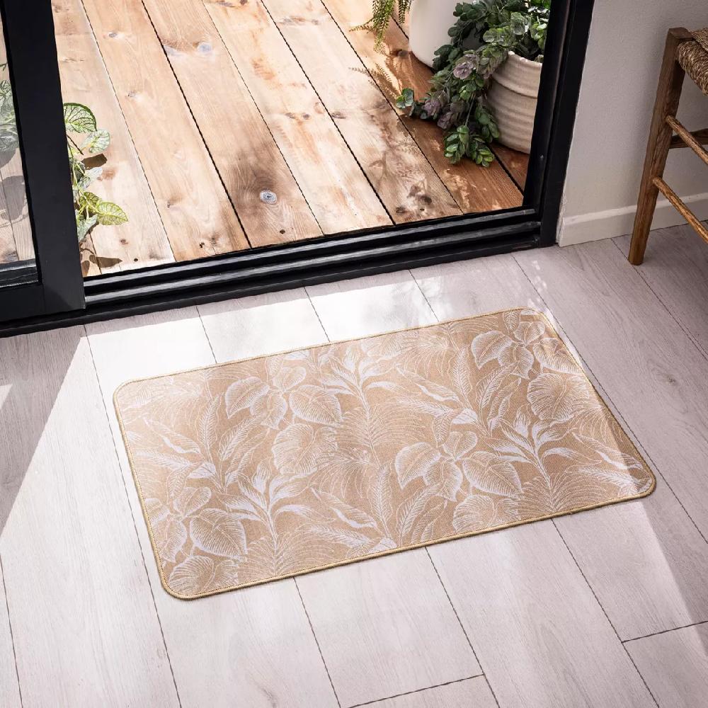 eminza Tapis tissé antidérapant (45 x 75 cm) Stylis Blanc